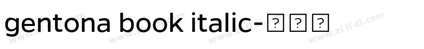 gentona book italic字体转换